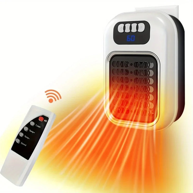 Wall Mounted Electric Heater with Remote Control - Silent Thermostat